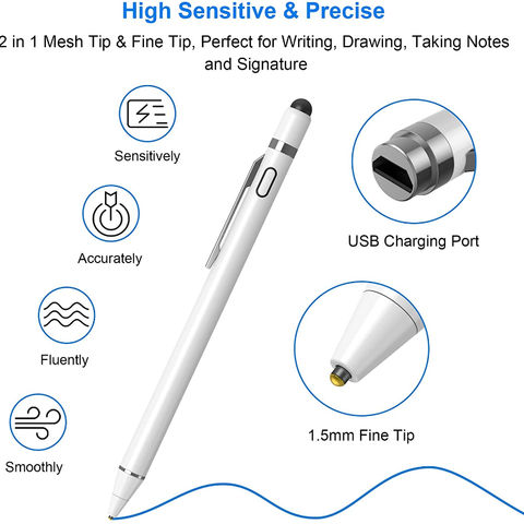  Electronic Stylus Pen for Samsung Galaxy Tablet Tab A, Active  Digital Pencil with 1.5mm Ultra Fine Tip Stylus Pen for Samsung Galaxy Tablet  Tab A Pencil, Good at Notes,White : Cell
