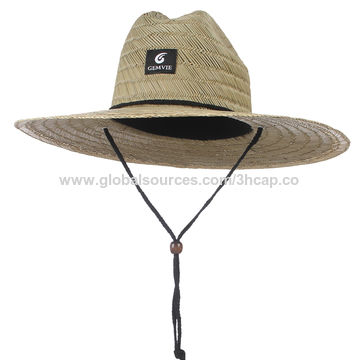 Mens Straw Hats Summer Beach Breathable Plaid Striped 58CM Sun Caps Unisex 