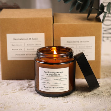 Buy Standard Quality China Wholesale 8oz Scented Candles, Custom Lable  250ml Natural Soy Fragrance Amber Jar Candles With Lid $1.64 Direct from  Factory at Xuzhou Rosarieo International Co., Ltd