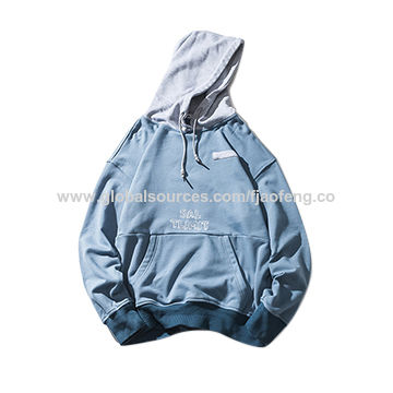 Compre Sudadera Con Capucha Azul anaranjada De La Moda De Los