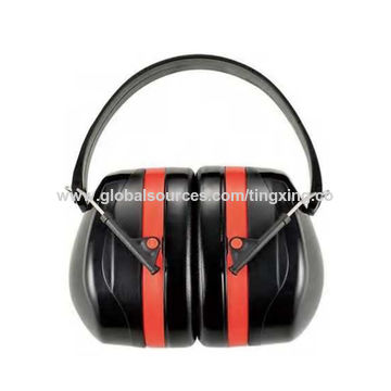 1PC Protection Ear Muff Anti-noise Hearing Head Phones Soundproofing Safety Red 