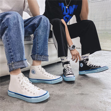 Buy Wholesale China High Top Women's Fashion Sneaker Comfortable Men's  Walking Casual Shoes Lace-up Vulcanized Shoe Man & Canvas Shoe at USD 9.5 |  Global Sources