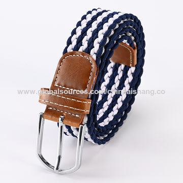 Men's Stretchy Cotton Leather Belt