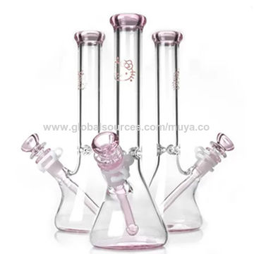 14 inches pink colored tube water pipe
