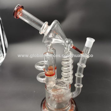 thumbnail image 2 of 8" Hookah Water Pipe Beaker – Premium Glass Bong, Thick Scientific Glass Bubbler – Handmade In USA 2 of 6