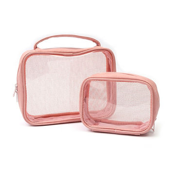 china pvc travel makeup bag Hushee 4 Pcs Clear Nylon for Women Gifts Preppy Cosmetic Bag Toiletry Zipper Pouch Waterproof Storage Organizer Pouch for Women(Mini) : Beauty & Personal Care etc Organize your makeup and take it with you China travel makeup pouch clear