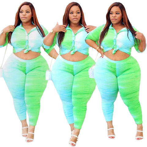 2 piece pants set plus size