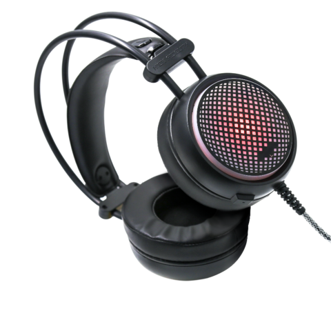 Auriculares Gaming con Doble Diadema, Luz RGB, Micrófono ENC y Graves Profundos