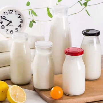 250ml Milk Glass Bottles, Bottle Jar Glass 250ml