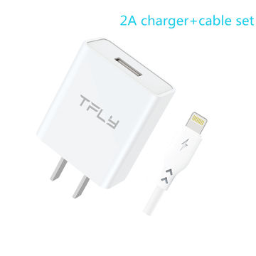 Carregador Rápido 2A 10W Universal de Viagem, Carregador USB de Parede com Cabo Tipo C Micro USB Lightning