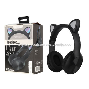 Casque Cat-Ear LED 7 Couleurs Lumière Bluetooth Stéréo Sans Fil