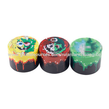 Rick and morty grinders drop water 40 50 55 63mm Herb Grinder Logo Customization new arrive for sale at factory direct price