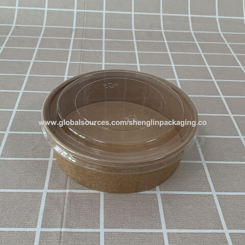 Oil Resistant kraft soup bowl , Disposable Non Toxic soup cup with Lids 16  Oz