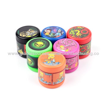 Plastic herb grinder printing weed grinder rick and morty grinders for sale at factory direct price