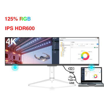 Buy Wholesale China 32:9 Flat Screen White Color 43.8 Inch Hdr Ips 120hz 4k  Gaming Monitor 144hz With Led Light Bar & 43.8 Inch 4k Gaming Monitor at  USD 442