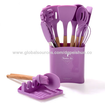 Cooking Utensils with Nonstick Silicone & Stainless Steel-Serving Spatula,  Spoon, Tongs, Whisk, Strainer, Ladle, Pasta Server