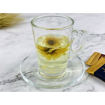 6oz de nouvelle conception des verres de thé de café ensemble avec la  poignée de verre