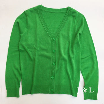 Buy Wholesale China Lady's Sweater, V Shape Neck, Long Sleeves