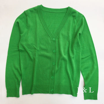 Lady's Sweater, V Shape Neck, Long Sleeves.12gg, 100% Acrylic, Rib Cuffs  And Bottom. Xs-xxl Size. - China Wholesale Women's Casual Sweater V Neck  Cardigan $5.4 from Qingdao Joint & Lucky Industrial Co.