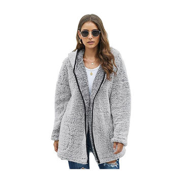 womens fuzzy fleece jacket