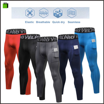 Pantalon Collant de Compression Homme Thermique Pour Sport Fitness  Entraînement Séchage Rapide