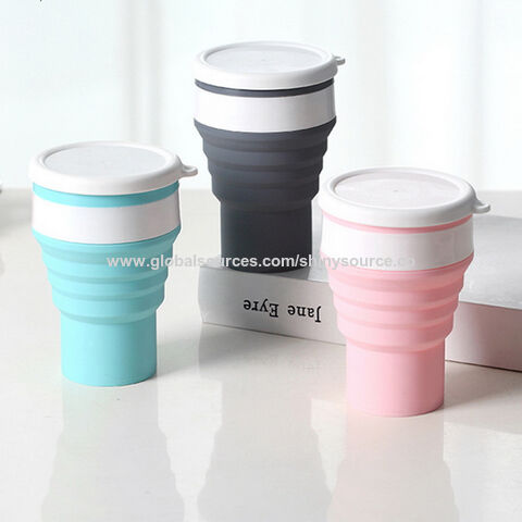 Drinking Cup Travel Mug Retractable Silicone Folding Water Cup Candy Colors
