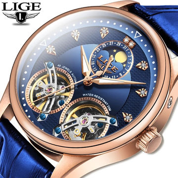 LIGE Watch for Men Stylish with Auto Date Luminous Pointer 3 ATM Waterproof  Analog Quartz Watches with Mini Round Dial Fashion Business Chronograph