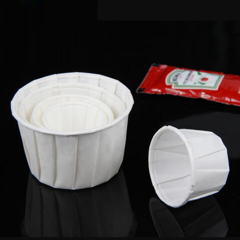 show original title Details about   Port Ion Cup Bowls for Sauces Dips Etc Bio Paper White 30ml Disposable 
