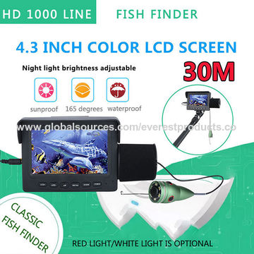 4.3" HD Night Vision Fishing Camera LCD Monitor Fish Finder Video Underwater Kit 