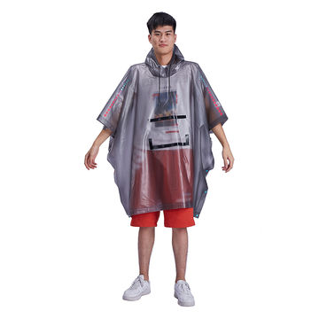 Rain Coat,waterproof Transparent Clear Plastic Pu Raincoats Men