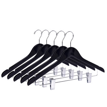 Buy Wholesale China Wooden Clothes Hangers Wholesale Black Colored