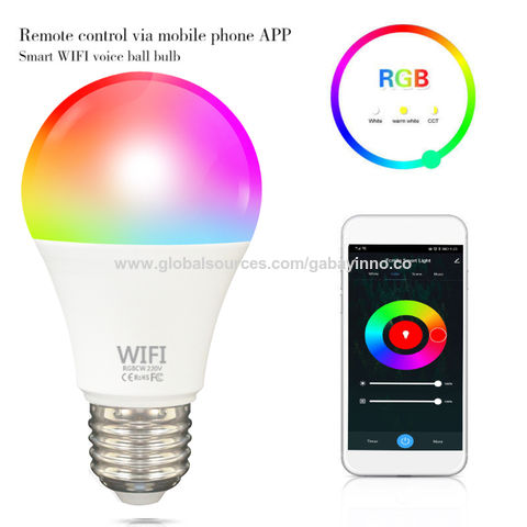 Color changing light bulb B22 Dimmable Music sync LED lamp Remote app control
