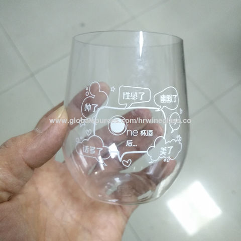 Unbreakable Plastic Stemless Wine Glasses 18 oz - 100% Tritan