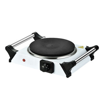 Electric Single Burner, 1000W Stainless Steel Hot Plate Cooktop Compact  Portable Single Tube Electric Stove with Adjustable Temperature and  Indicator