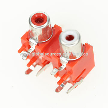 RCA Female Chassis Mount Connector Red, RCA Jack, RCA Socket, RCA