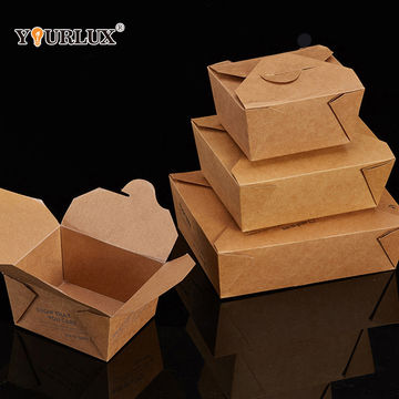 Disposable biodegradable Chinese takeaway kraft paper fast food ...
