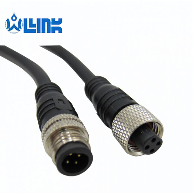 Cable Conector LED Impermeable M8 RGB de 4 pines 4*22AWG
