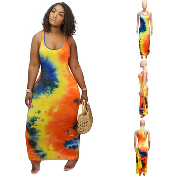 tropical boho dress