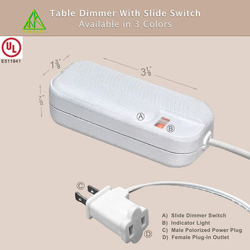 Ul Listed Plug In 110 120v Slide Light, How To Replace A Dimmer Switch On Floor Lamp