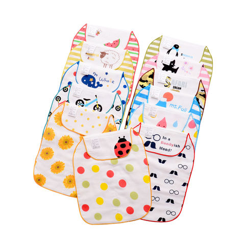 Serviette anti-transpiration pour bébé dessin animé, serviette anti-transpiration en gaze de coton 6 couches for sale at factory direct price