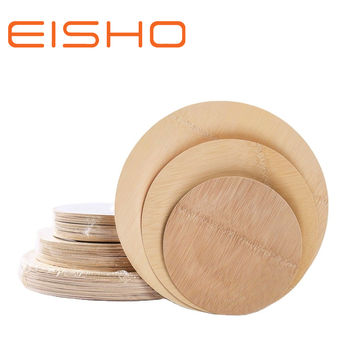 Eco-Friendly Disposable Bamboo Plates 30 Pcs Set for Party 