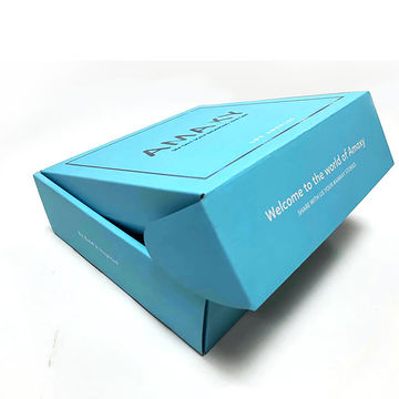 Buy Wholesale China Light Blue Corrugated Box, Silver Foil Blue Gift ...