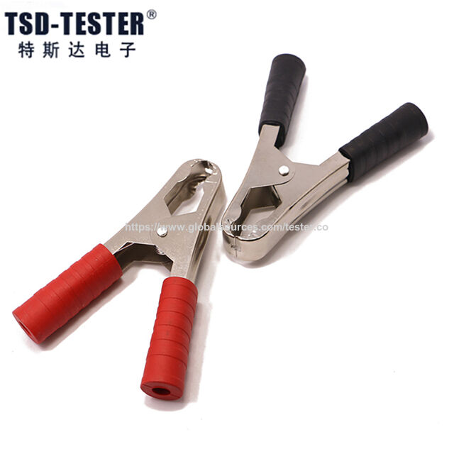 Pinza de cocodrilo eléctrica de alta tensión de acero inoxidable para batería, pinza de cocodrilo de cobre y oro al por mayor for sale at factory direct price