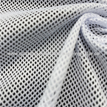 Polyester Knit Diamond Mesh Fabric - White Sheer Polyester 63 By The Yard