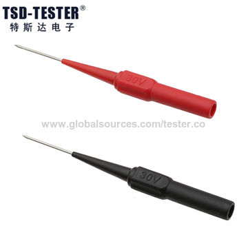 Black Insulation Piercing Needle Non-destructive Test Probes Tool 2Pcs/Set Red 