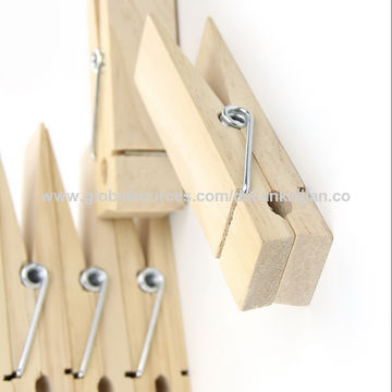 Buy Wholesale China Wooden Crafts, Big/giant Clothes Pins, Wooden  Clothespins, Wood Craft Clips, 6 Inch, 6 Pcs, Natural & Jumbo Clothes Pins,  Giant Clothespins, Big Pegs at USD 2.07