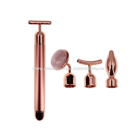 Barra de belleza facial, Reafirmante de pulso de vibración, Masajeador de rodillos faciales, Elevación de herramientas de auto masaje