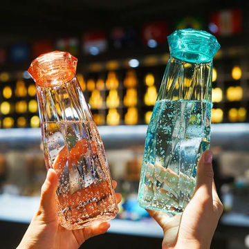 Glass Water Bottle - 16oz  Bottle, Glass water bottle, Water bottle