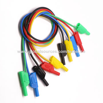1pc 5 Colors 50cm Silicone High Voltage Dual 4mm Banana Plug Test Leads Cable 