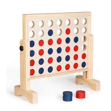 Giant Connect Four 4 in a Row 100 Wooden Play Yard Home Game Kids Adults Board for sale online 